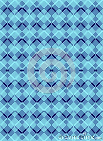 Blue scheme Argyle Diamond seamless pattern Vector Illustration