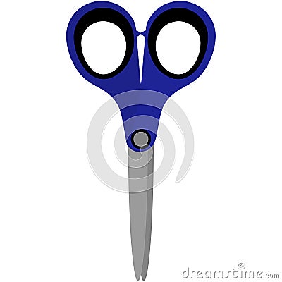 Blue Scissors Illustration Vector Illustration