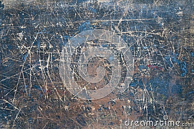 Blue scratched grunge wall texture Stock Photo
