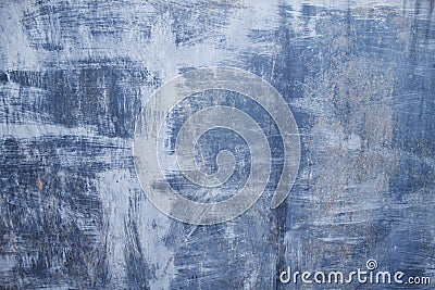 Blue scratched metal surface Stock Photo