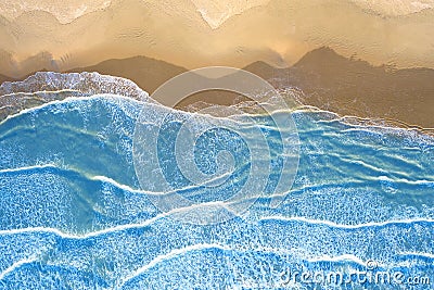 Blue sea at the beach seen from above Stock Photo