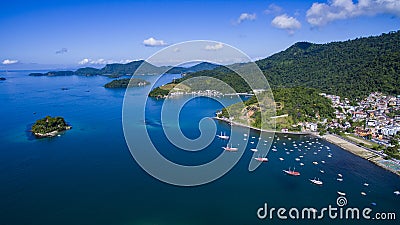 Blue sea and wonderful landscapes, Angra dos Reis Stock Photo