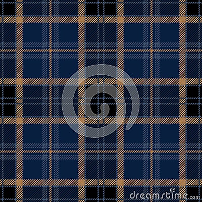 Blue Seamless Tartan Plaid Vector Illustration