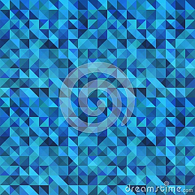 Blue seamless triangle abstract pattern. Vector Illustration