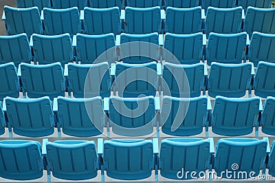 Blue Seats Stock Photo