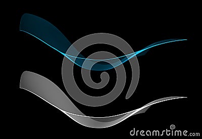 Blue Semitransparent Film Isolated Design Stock Photo