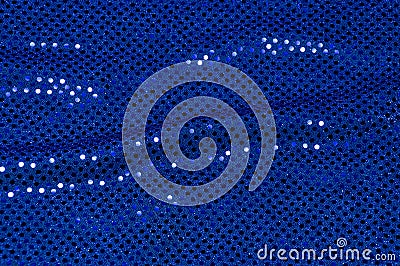 Blue sequined material background Stock Photo