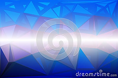 Blue shades pink random sizes low poly background Vector Illustration