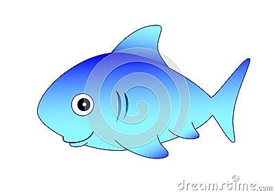 Blue shark Vector Illustration