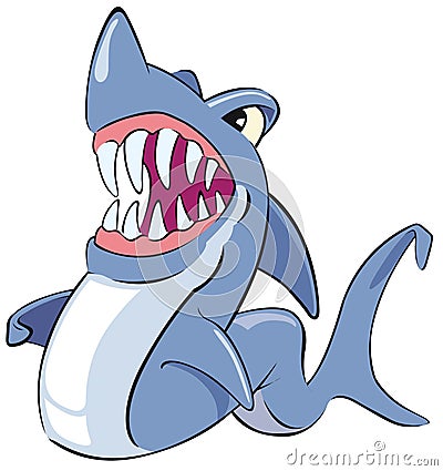 Blue shark Vector Illustration