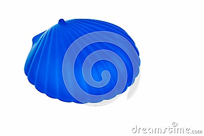 Blue shell soap container Stock Photo