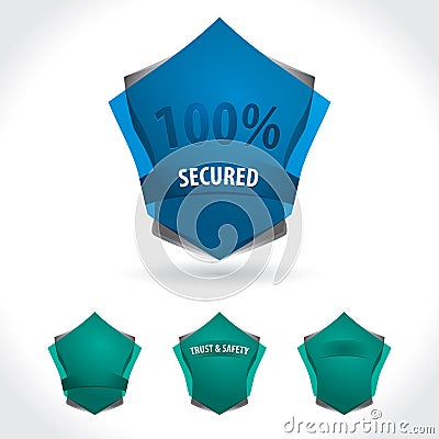 Blue shield Stock Photo