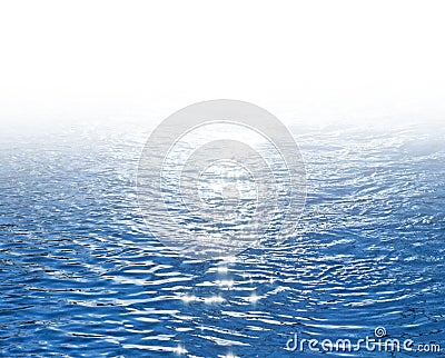 Blue Shimmering Seawater Background Stock Photo