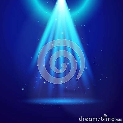 Blue Shine Light Vector Illustration