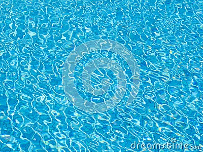 Blue shiny swimmingpool water reflection Stock Photo