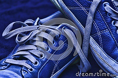 Blue shoes Stock Photo