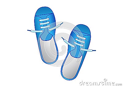 Blue shoes Vector Illustration