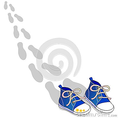 Blue shoes Vector Illustration