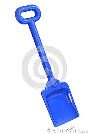 Blue shovel Stock Photo