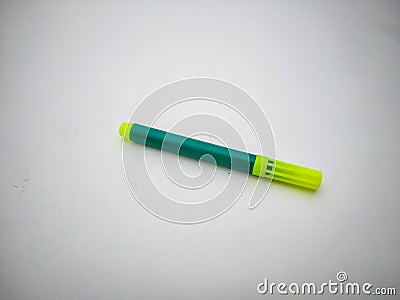 Blue sketch pen in white background Stock Photo