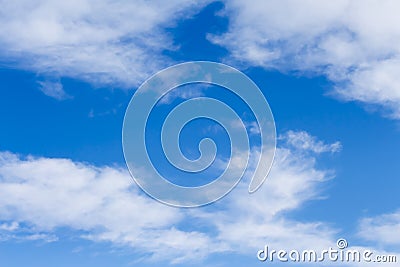 Blue skies and high cirrus clouds Stock Photo