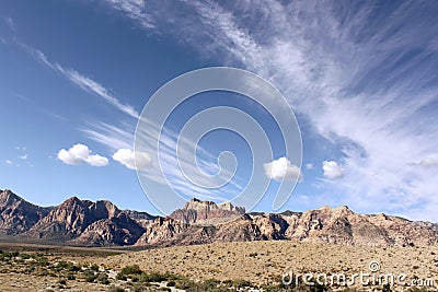 Blue skies at Redrock Canyon Las Vegas Nevada Stock Photo