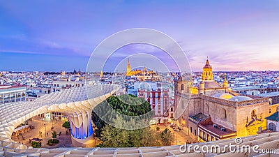 Blue skies of Seville Editorial Stock Photo