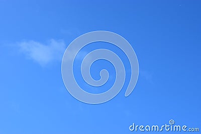 Blue Sky Background Little Cloud Stock Photo