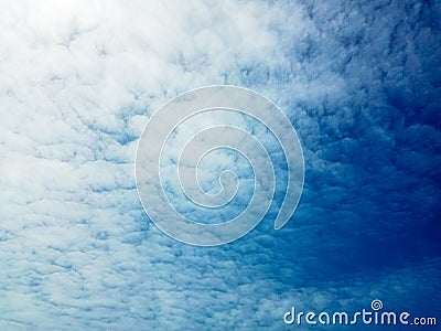 The blue sky and beautiful clouds captivate Stock Photo