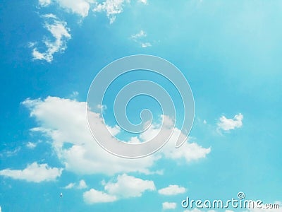 The blue sky and beautiful clouds captivate Stock Photo
