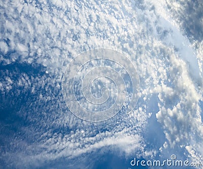 Blue sky and clod in the morning. Stock Photo