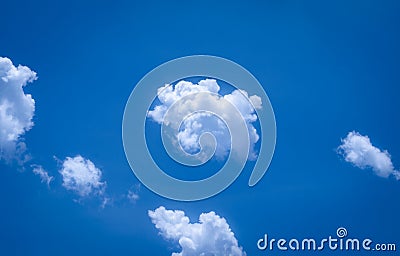 Blue sky with cloud closeup Stock Photo