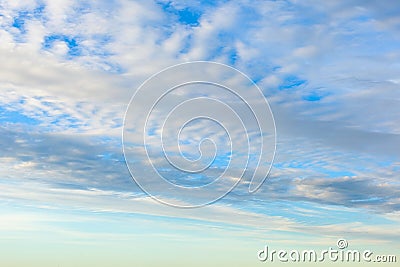 Blue sky with cloud closeup. blue sky with thick clouds Stock Photo