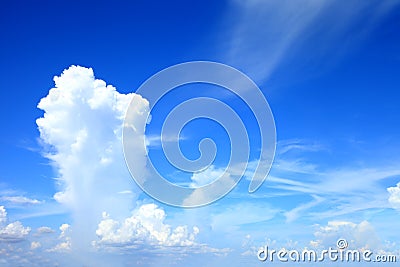 Blue sky with cloud and nature background desige. Stock Photo