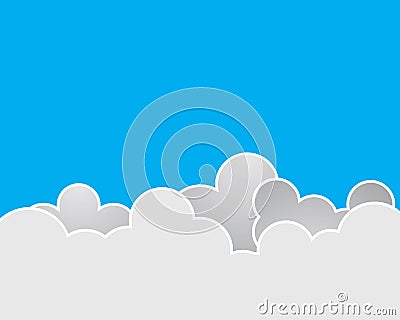 Blue sky with cloud vector icon Vector Illustration