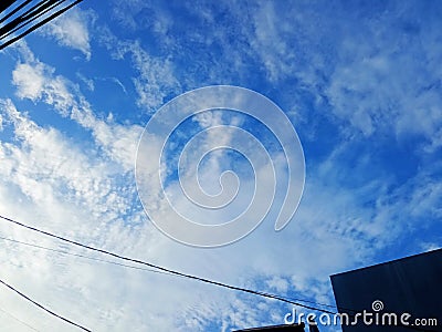 blue sky cloud white natur Stock Photo