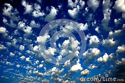 Blue sky clouds Stock Photo