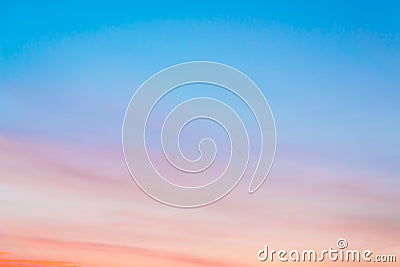 Blue sky with clouds background lines intersect. Stock Photo