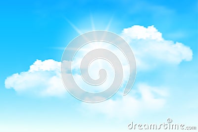 Blue sky and clouds Vector Illustration