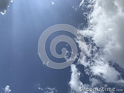 Blue Sky and clouds background Stock Photo