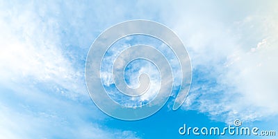 Blue sky with clouds, clear sky and good weather Stock Photo