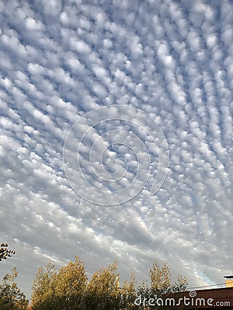 Blue sky with clouds Stock Photo