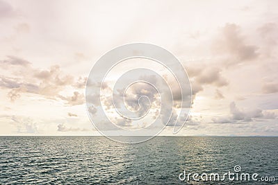 Blue sky with clouds and sea Stock Photo