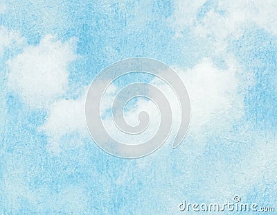 Blue sky, clouds and sun light. Summer, spring Stock Photo