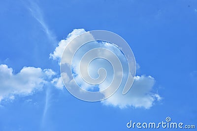 Blue Sky with clounds background Stock Photo