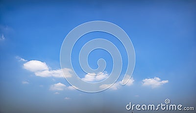 Blue sky fluffy cloud panprama Stock Photo