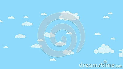 Blue Sky Full of Clouds Moving Right To Left. Cartoon Sky Background. Flat  Animation. Stock Footage - Video of daylight, color: 119205360