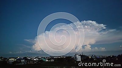 Blue sky with a giant cloud Stock Photo