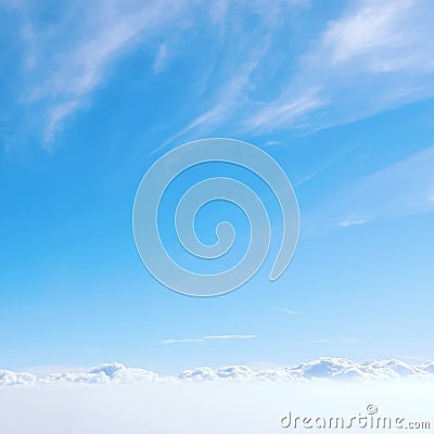 Blue, sky, horizon, warm, daytime, nice, Stock Photo