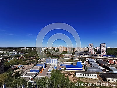 Blue sky, Krasnogorsk, Miscow area Stock Photo